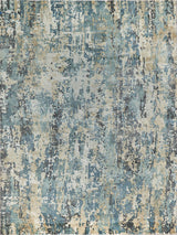 Exquisite Rugs Gianni Hand Loomed Wool/Bamboo Silk in 6250 Blue/Beige/Ivory 8' x 10' Area Rug
