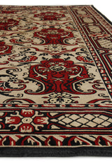 Exquisite Rugs Contemporary Hand Knotted New Zealand Wool in 6270 Black/Red 8' x 8' Area Rug