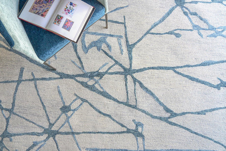 Exquisite Rugs Mystic Hand-tufted New Zealand Wool Navy 15' x 20' Area Rug