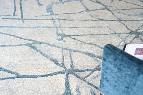 Exquisite Rugs Mystic Hand-tufted New Zealand Wool Navy 15' x 20' Area Rug