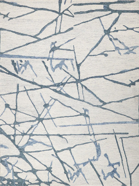 Exquisite Rugs Mystic Hand-tufted New Zealand Wool Navy 6' x 14' Area Rug