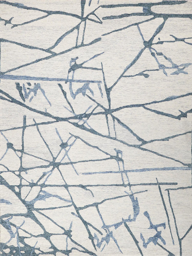 Exquisite Rugs Mystic Hand-tufted New Zealand Wool Navy 6' x 14' Area Rug