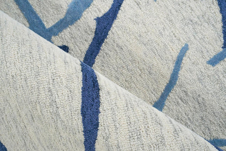 Exquisite Rugs Mystic Hand-tufted New Zealand Wool 6305 Navy 10' x 10' Area Rug