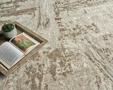 Exquisite Rugs Luxury Laureno Hand Knotted Bamboo Silk in 6319 Ivory/Beige 9' x 12' Area Rug