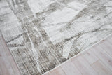 Exquisite Rugs Kyoto Hand-loomed Wool/Bamboo Silk 6332 Silver/Beige 6' x 4' Area Rug