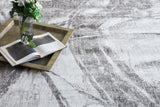 Exquisite Rugs Kyoto Hand-loomed Wool/Bamboo Silk 6332 Silver/Beige 6' x 4' Area Rug