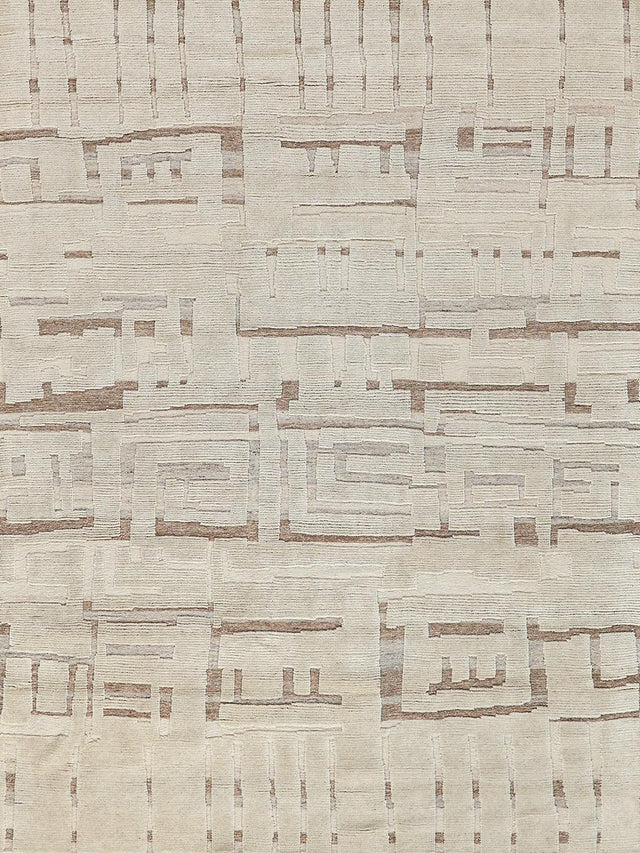 Exquisite Rugs Calexico Hand Woven New Zealand Wool 6430 Ivory/Beige 6' x 9' Area Rug