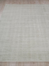 Exquisite Rugs Martelli Modern Handmade Silky Nylon in 6432 Light Silver 10' x 14' Area Rug