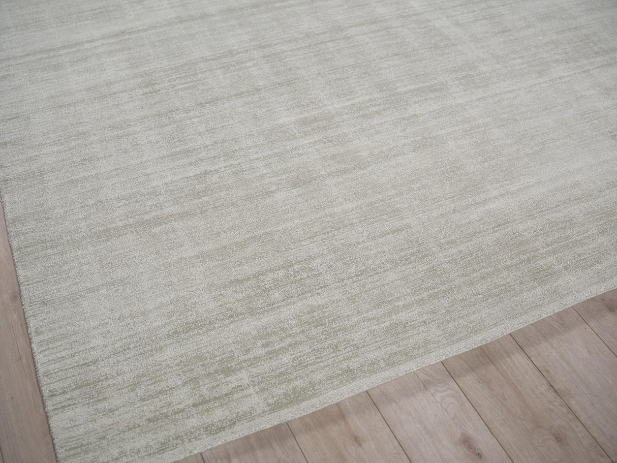 Exquisite Rugs Martelli Modern Handmade Silky Nylon in 6432 Light Silver 4' x 6' Area Rug