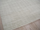 Exquisite Rugs Martelli Modern Handmade Silky Nylon in 6432 Light Silver 6' x 9' Area Rug