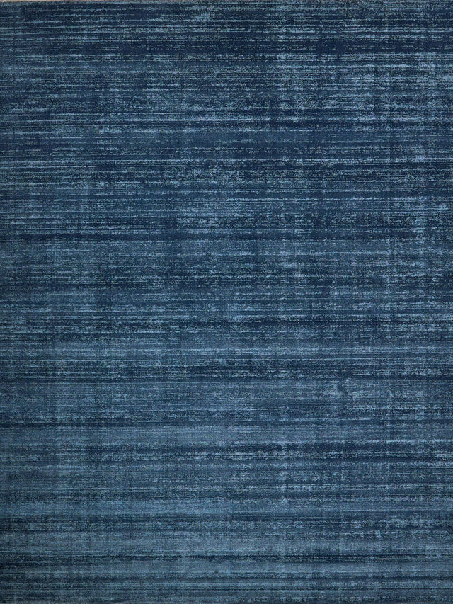 Exquisite Rugs Martelli Modern Handloomed Shiny Nylon 6478 Navy 10' x 10' Area Rug