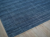 Exquisite Rugs Martelli Modern Handloomed Shiny Nylon 6478 Navy 15' x 20' Area Rug