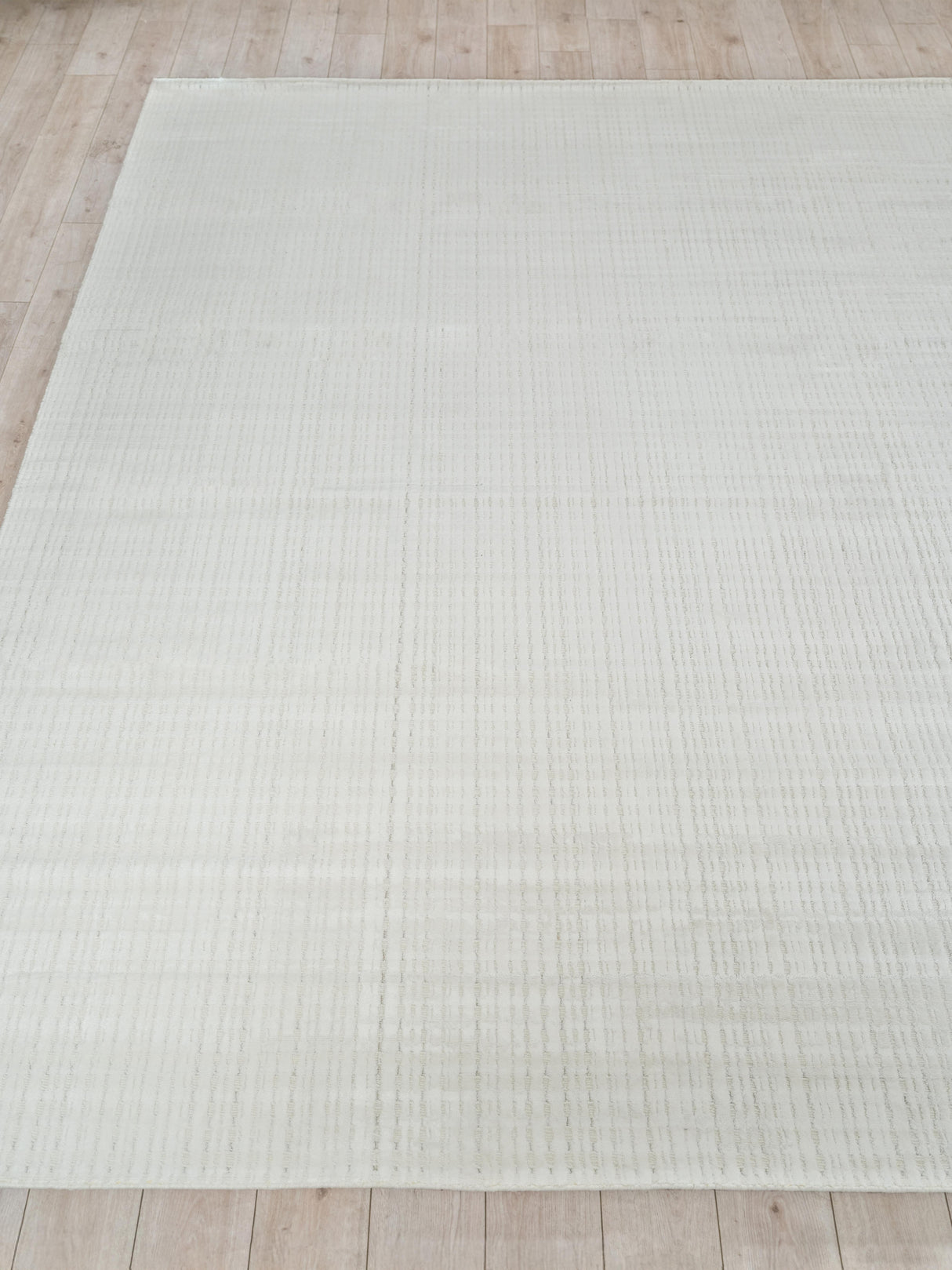 Exquisite Rugs Cabrini Modern Handmade Silky Nylon in 6480 White 6' x 9' Area Rug