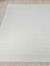 Exquisite Rugs Cabrini Modern Handmade Silky Nylon in 6480 White 6' x 9' Area Rug