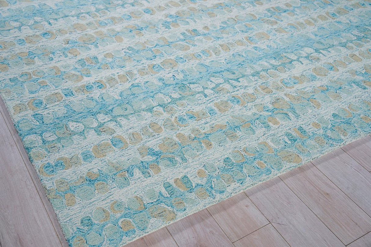 Exquisite Rugs Colorplay Hand Tufted New Zealand Wool Navy 2' x 3' Area Rug
