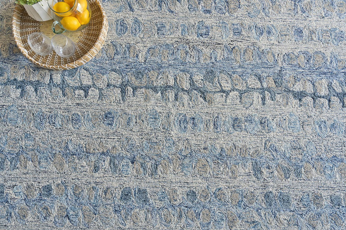 Exquisite Rugs Colorplay Hand Tufted New Zealand Wool 6495 Navy 5' x 8' Area Rug