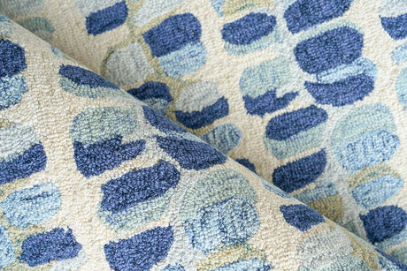 Exquisite Rugs Colorplay Hand-tufted New Zealand Wool 6506 Navy/Beige 13.5' x 17.5' Area Rug