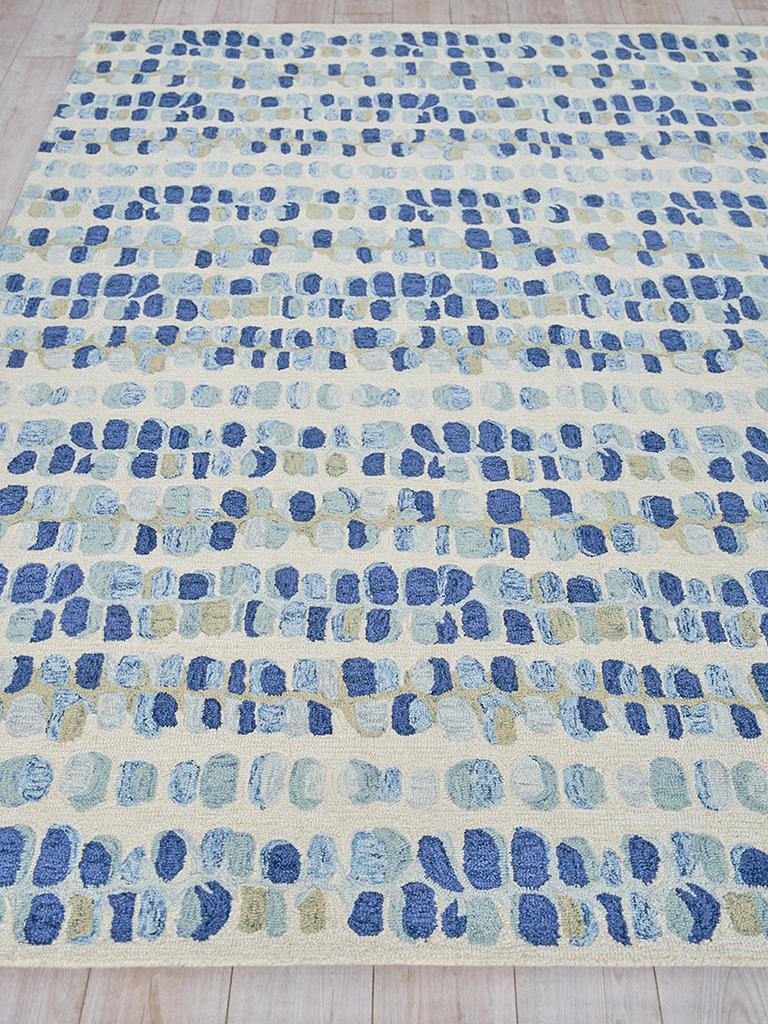 Exquisite Rugs Colorplay Hand-tufted New Zealand Wool 6506 Navy/Beige 13.5' x 17.5' Area Rug