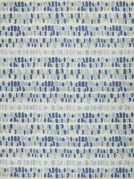 Exquisite Rugs Colorplay Hand-tufted New Zealand Wool 6506 Navy/Beige 2' x 3' Area Rug