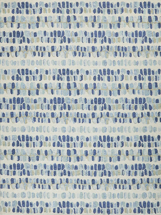 Exquisite Rugs Colorplay Hand-tufted New Zealand Wool 6506 Navy/Beige 2' x 3' Area Rug