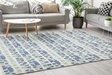Exquisite Rugs Colorplay Hand-tufted New Zealand Wool 6506 Navy/Beige 3' x 2' Area Rug