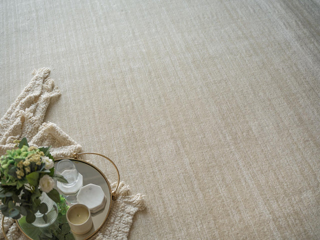 Exquisite Rugs Exquisite Rugs Martelli Modern Handmade Silky Nylon in 6517 Light Beige 12' x 12' Area Rug