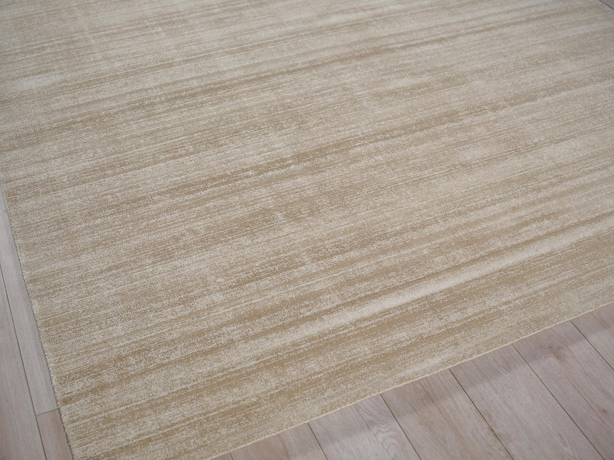 Exquisite Rugs Martelli Modern Handmade Silky Nylon in 6518 Taupe 4' x 5' Area Rug