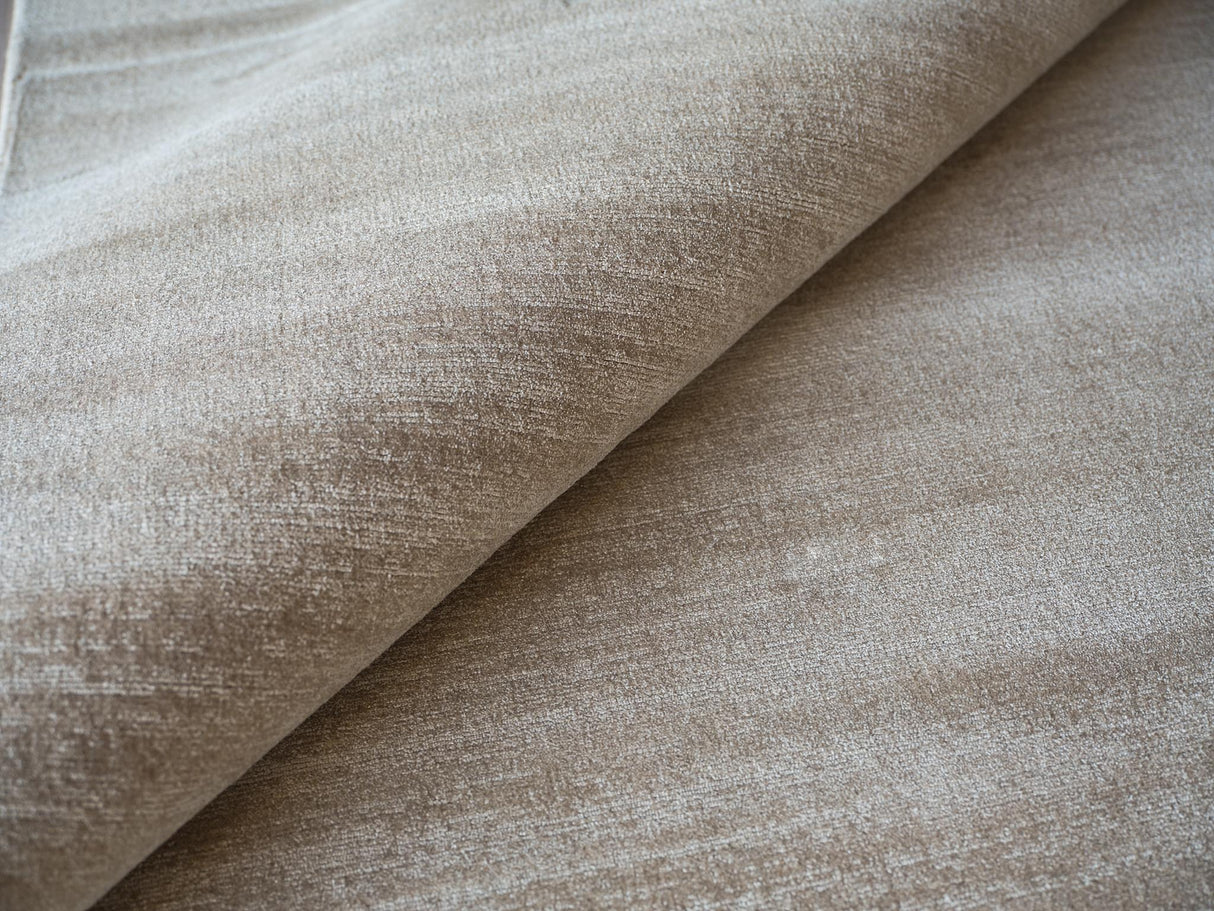 Exquisite Rugs Martelli Modern Handmade Silky Nylon in 6518 Taupe 6' x 9' Area Rug