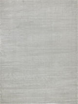 Exquisite Rugs Velutto Modern Handmade Silky Nylon in 6538 Light Silver 10' x 14' Area Rug