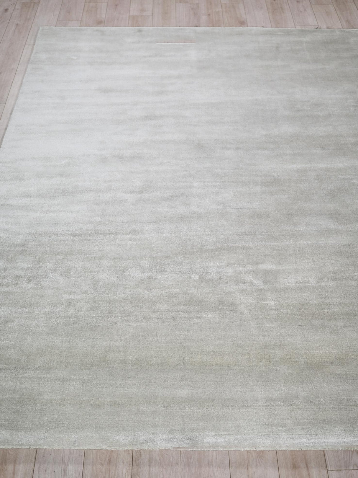 Exquisite Rugs Velutto Modern Handmade Silky Nylon in 6538 Light Silver 10' x 14' Area Rug