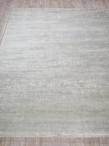 Exquisite Rugs Velutto Modern Handmade Silky Nylon in 6538 Light Silver 10' x 14' Area Rug