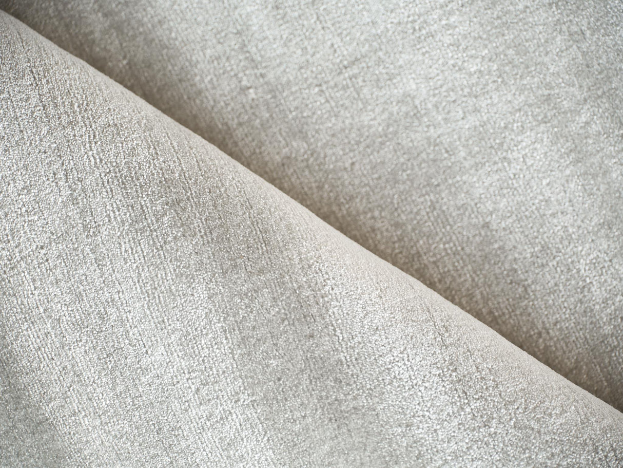 Exquisite Rugs Velutto Modern Handmade Silky Nylon in 6538 Light Silver 10' x 14' Area Rug