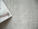 Exquisite Rugs Velutto Modern Handmade Silky Nylon in 6538 Light Silver 10' x 14' Area Rug