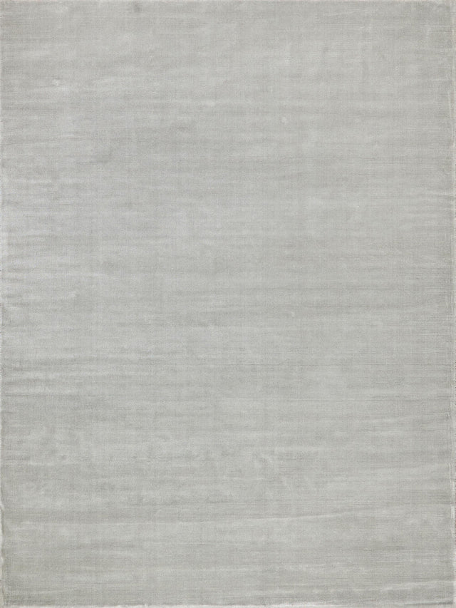Exquisite Rugs Velutto Modern Handmade Silky Nylon in 6538 Light Silver 12' x 15' Area Rug