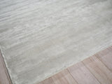 Exquisite Rugs Velutto Modern Handmade Silky Nylon in 6538 Light Silver 15' x 15' Area Rug