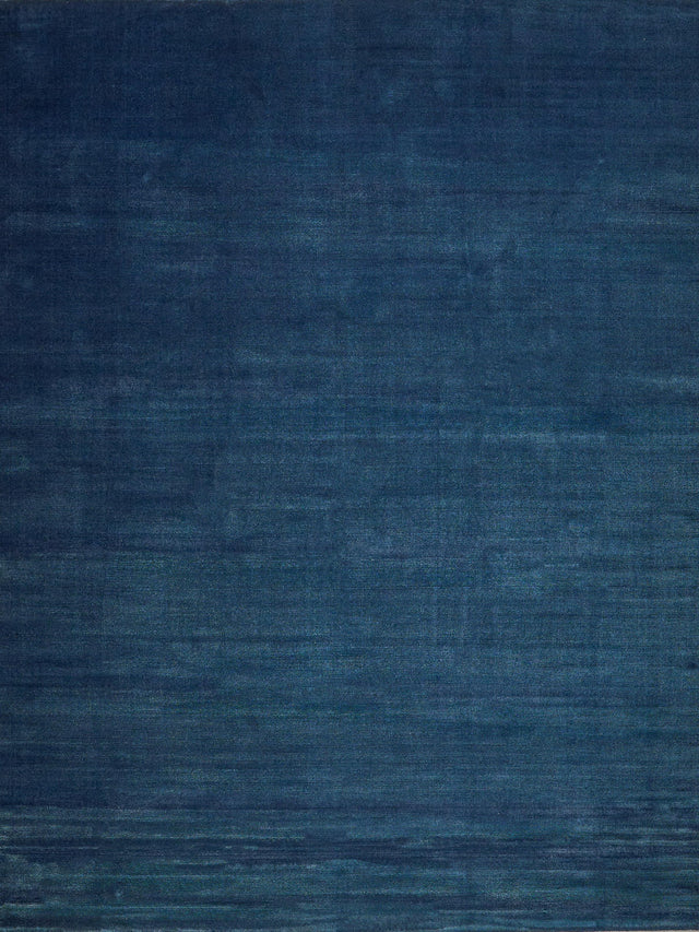 Exquisite Rugs Velutto Modern Handmade Silky Nylon in 6539 Navy 6' x 9' Area Rug