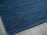 Exquisite Rugs Velutto Modern Handmade Silky Nylon in 6539 Navy 12' x 9' Area Rug