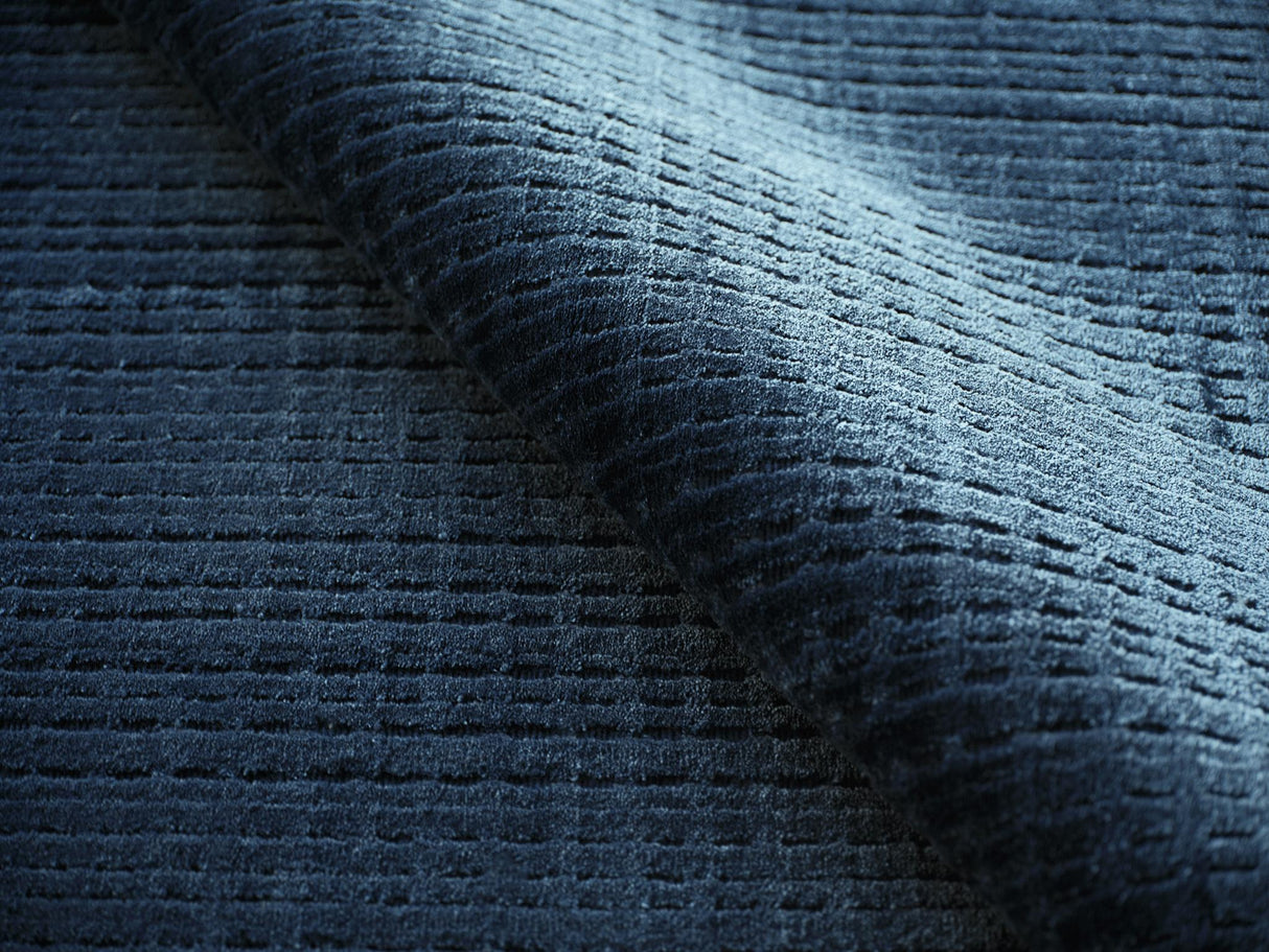 Exquisite Rugs Cabrini Modern Handmade Silky Nylon in 6731 Navy 9' x 12' Area Rug