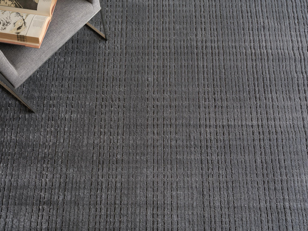 Exquisite Rugs Exquisite Rugs Cabrini Modern Handmade Silky Nylon in 6732 Gray 2' x 3' Area Rug