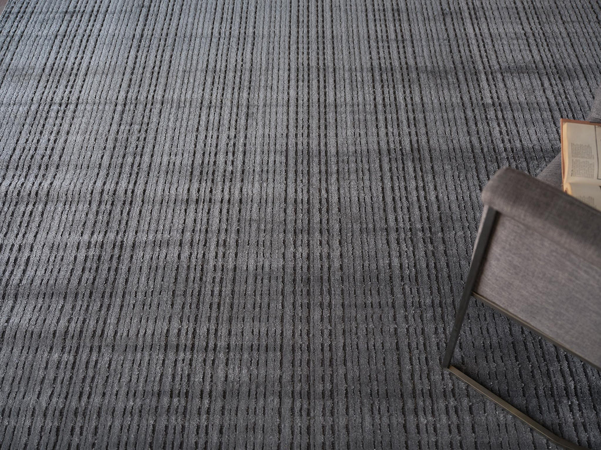 Exquisite Rugs Exquisite Rugs Cabrini Modern Handmade Silky Nylon in 6732 Gray 2' x 3' Area Rug