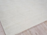 Exquisite Rugs Exquisite Rugs Brunello Modern Handmade Silky Nylon in 6735 White 2' x 3' Area Rug