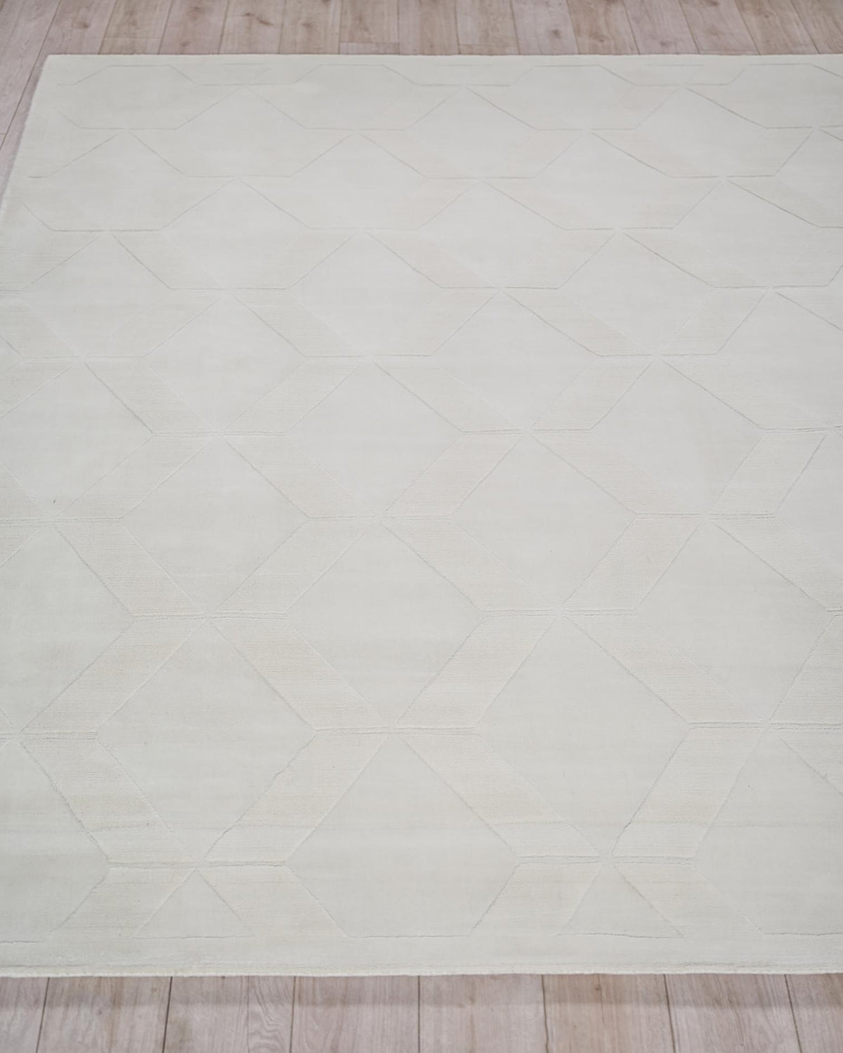 Exquisite Rugs Exquisite Rugs Brunello Modern Handmade Silky Nylon in 6735 White 2' x 3' Area Rug