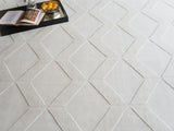 Exquisite Rugs Exquisite Rugs Brunello Modern Handmade Silky Nylon in 6735 White 2' x 3' Area Rug