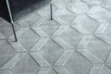 Exquisite Rugs Brunello Modern Handloomed Shiny Nylon 6736 Light Silver 2' x 3' Area Rug