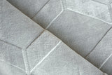 Exquisite Rugs Brunello Modern Handloomed Shiny Nylon 6736 Light Silver 4' x 5' Area Rug