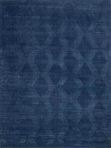 Exquisite Rugs Brunello Modern Handmade Silky Nylon in 6737 Navy 2' x 3' Area Rug