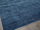 Exquisite Rugs Brunello Modern Handmade Silky Nylon in 6737 Navy 2' x 3' Area Rug