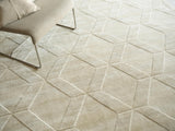 Exquisite Rugs Brunello Modern Handmade Silky Nylon in 6739 Light Beige 10' x 14' Area Rug