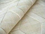 Exquisite Rugs Brunello Modern Handmade Silky Nylon in 6739 Light Beige 2' x 3' Area Rug