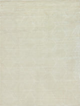 Exquisite Rugs Brunello Modern Handmade Silky Nylon in 6739 Light Beige 4' x 5' Area Rug